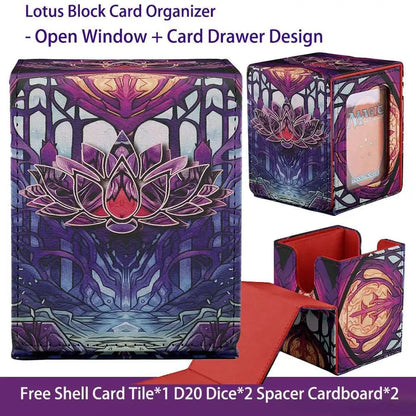 TCG Deck Box 100+ PU Windowed Single Deck PTCG DCG Tabletop Gametrading Cards Storage Box Free 35tp Shell Deck 2 Spacers  2 Dice