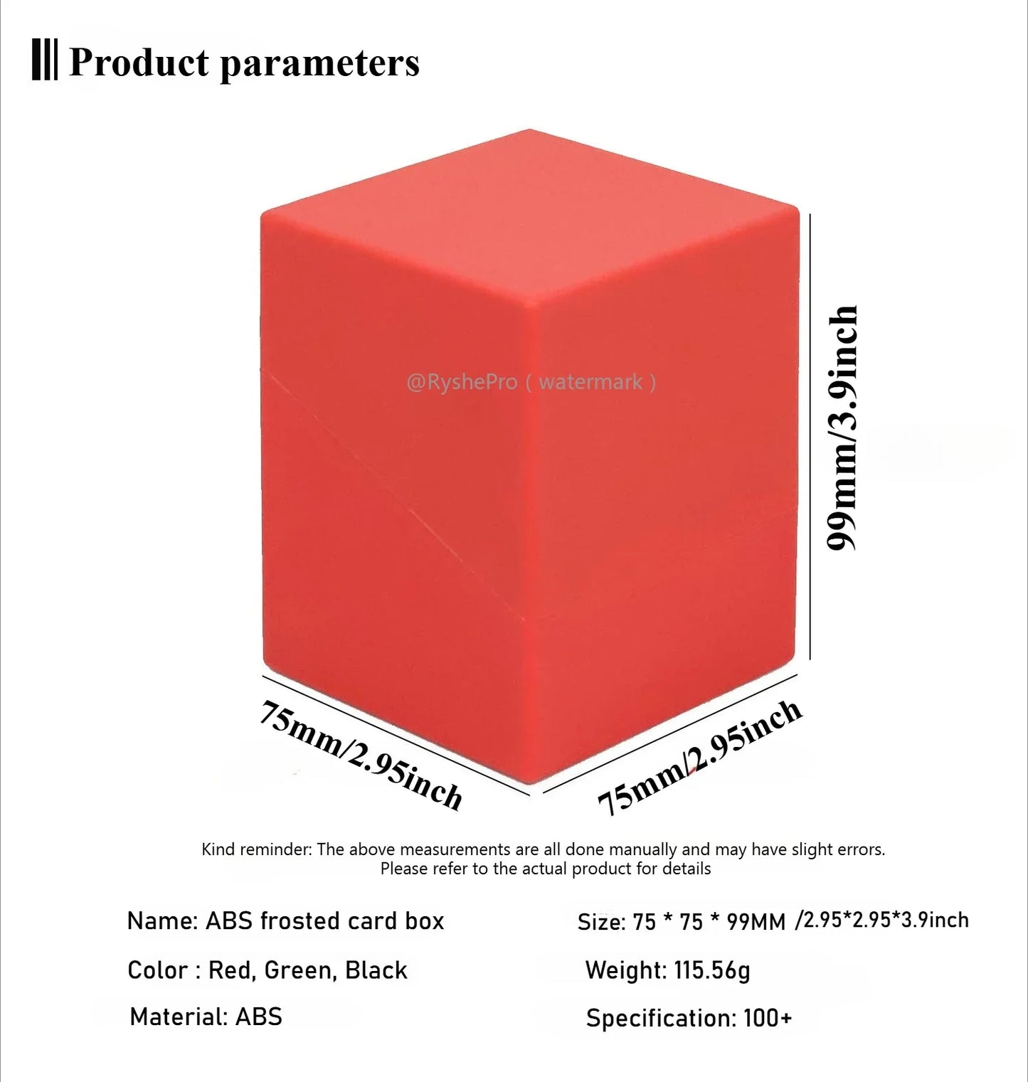 Card Storage Box for Trading Cards Holds 100+ with 1 Dividers Deck Box Secure and Durable  for YuGiOh MTG TCG and Baseball Cards
