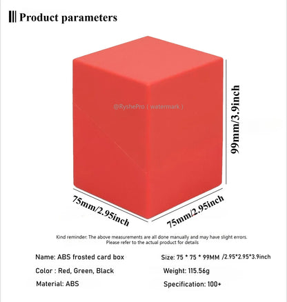 Card Storage Box for Trading Cards Holds 100+ with 1 Dividers Deck Box Secure and Durable  for YuGiOh MTG TCG and Baseball Cards