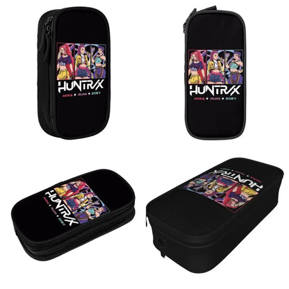 Kpop Demon Hunters Animated Kpop Films Pencil Case College Pencil Bag Students Zipper School Pencil Cases Pattern Stationery