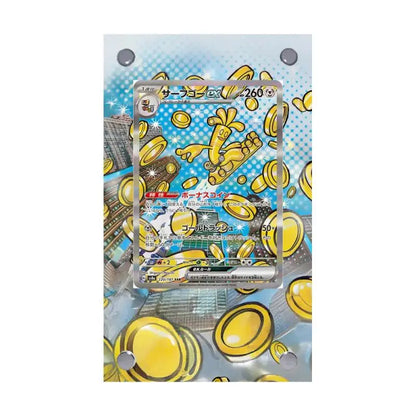 Anime Pokemon Ptcg Psyduck Bulbasaur Articuno Mewtwo Meowth Charmander Squirtle Kingdra Acrylic Protective Card Display Case
