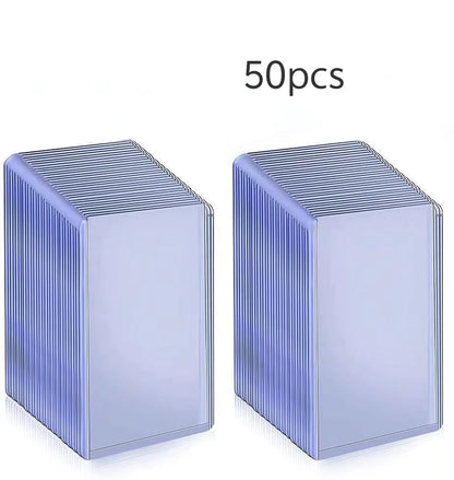 25-100pcs Card Sleeves Holder PVC Game Trading Card TopLoaders Hard Plastic Toy Top Loaders For Protectors Storage Gift