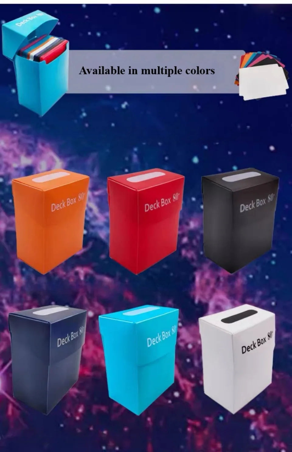 1 Box Game Trading Card Box, Solid Color Card Box, Card Holder Storage Box For Trading Cards, Sports And Games