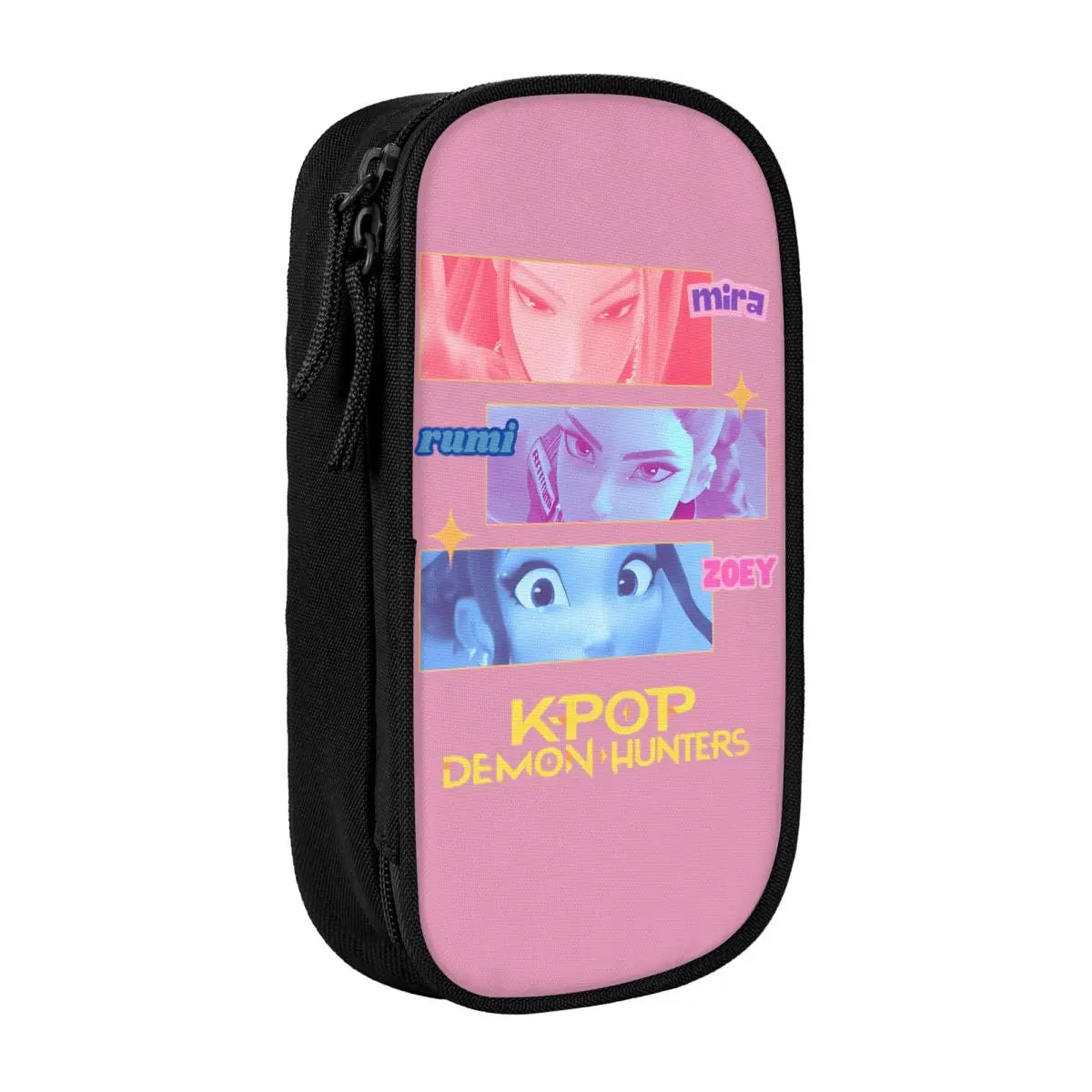 Kpop Demon Hunters Animated Kpop Films Pencil Case College Pencil Bag Students Zipper School Pencil Cases Pattern Stationery