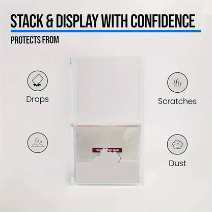 5mm acrylic stackable display box, compatible with Booster Box transparent magnetic buckle protective box