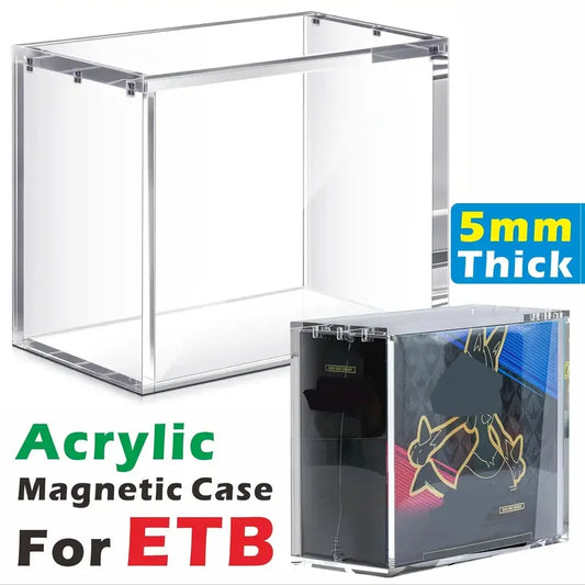 Acrylic stackable display box suitable for elite trainers, compatible with ETB high-quality rectangular storage box