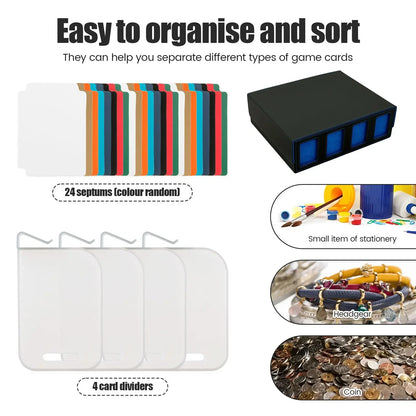 PU Leather Trading Card Storage Box Magnetic Closure Card Holder Game Collection Cards Case for Magic Game Cards Sports Cards