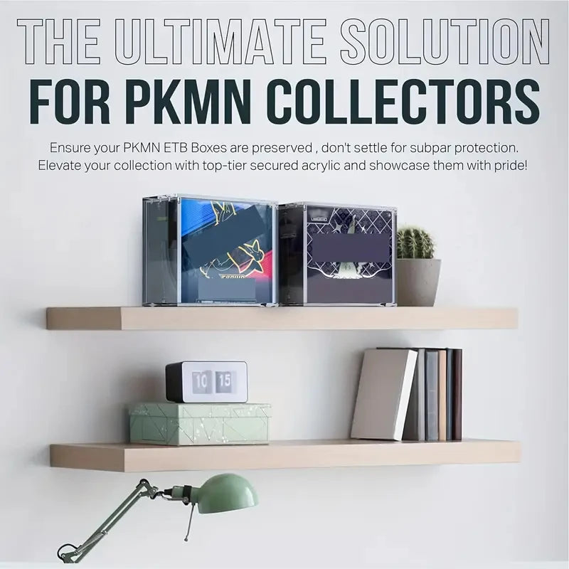 Acrylic stackable display box suitable for elite trainers, compatible with ETB high-quality rectangular storage box