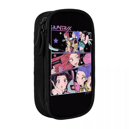 Kpop Demon Hunters Animated Kpop Films Pencil Case College Pencil Bag Students Zipper School Pencil Cases Pattern Stationery