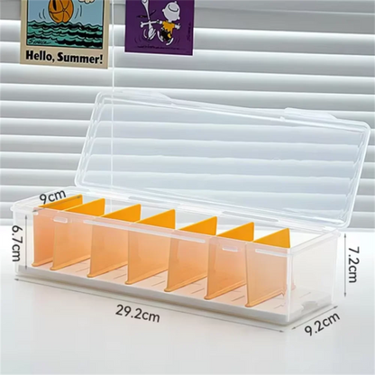 Storage Box With Adjustable Divider Clear Plastic Compartmentalized Organizer Box Holds 550+ Game Cards for Accessories Storages