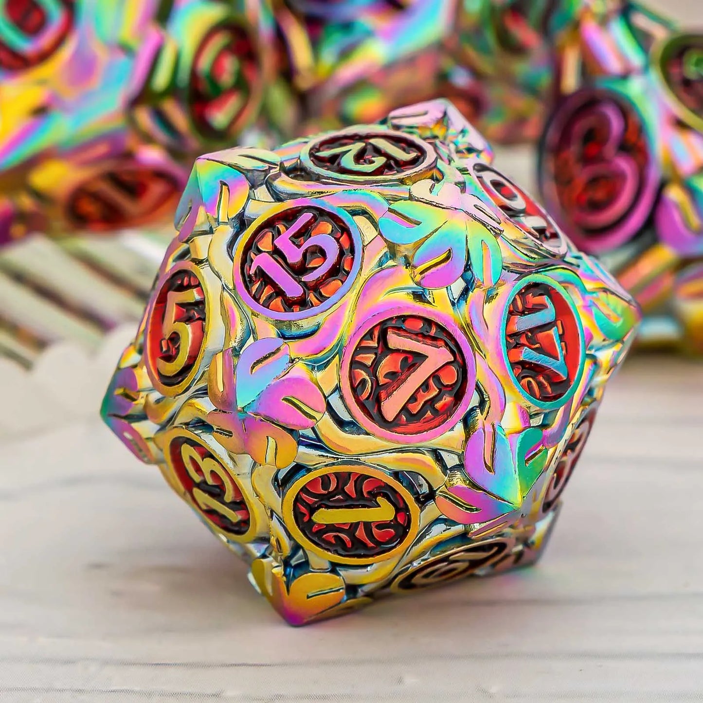 7pcs Dice Set DND Metal Dice Full Set Dice for Dungeons and Dragons Polyhedral Dice RPG Dice D&D Dice Gift