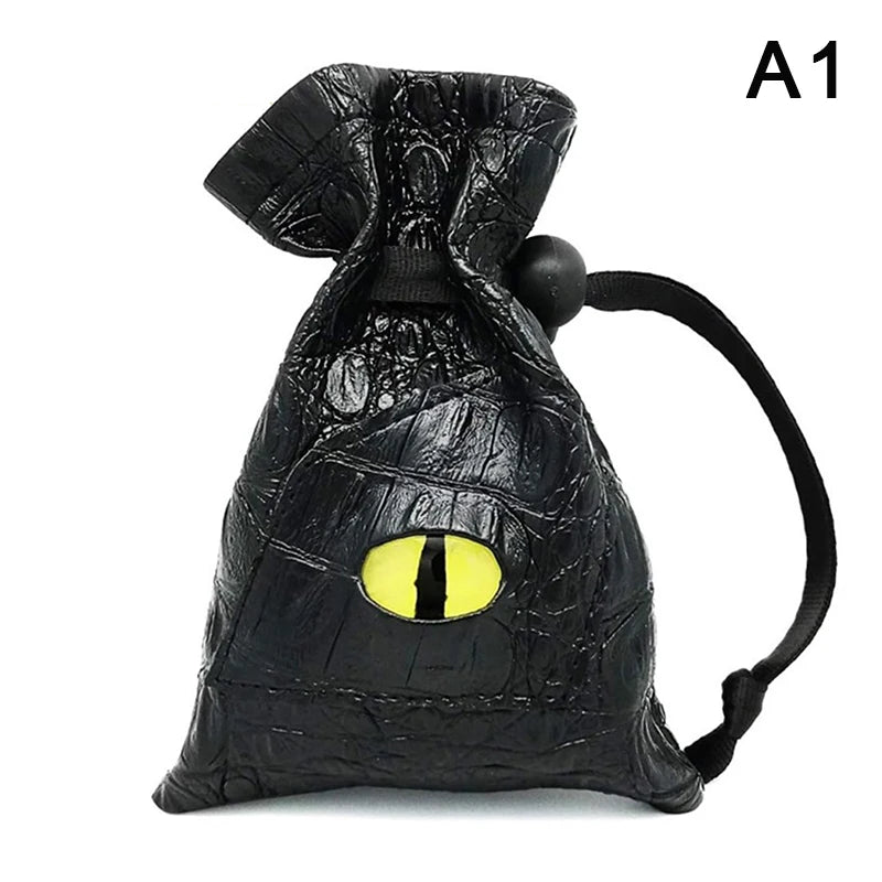 Drawstring Dice Bag PU Leather DND Dice Pouch Tarots Oracle Cards Storage Bag Gift Coins Jewelry Accessories Dice Bag