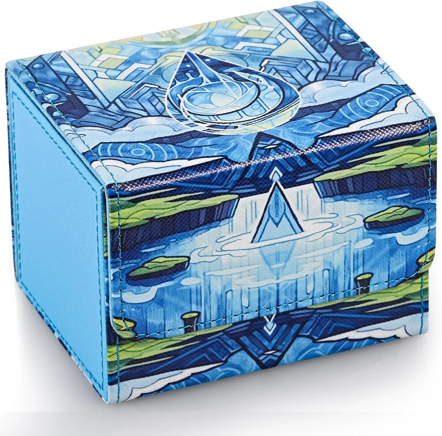 Deck Box for TCG Cards, Trading Card Storage Box Holds 120+ Sleeved Cards PU Leather Card Box Suits CCG Magic Cards
