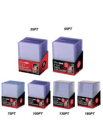 Ultra Pro 35/55/75/100/130/180PT Clear Regular Top Loaders Standard Size for All Trading Cards Baseball Card Protectors