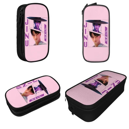 Kpop Demon Hunters Animated Kpop Films Pencil Case College Pencil Bag Students Zipper School Pencil Cases Pattern Stationery