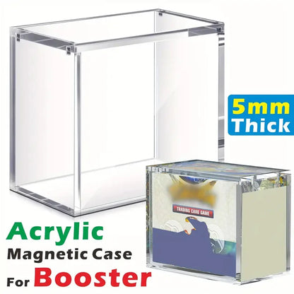 5mm acrylic stackable display box, compatible with Booster Box transparent magnetic buckle protective box