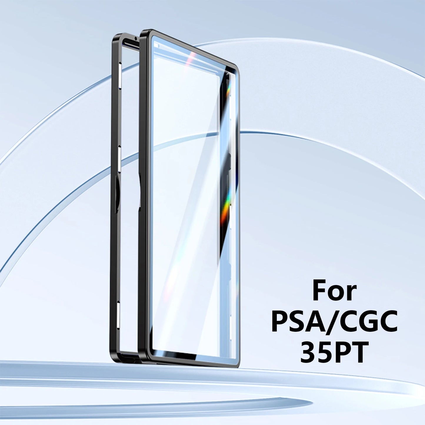 Aluminum Alloy Graded Cards Protector Case For PSA/CGC Slab, UV & Scratch Resistant Trading Card Magnetic Display Holder Box