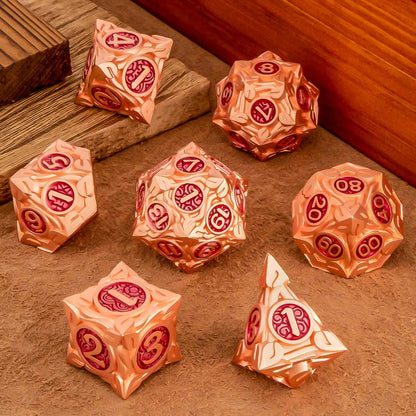 7pcs Dice Set DND Metal Dice Full Set Dice for Dungeons and Dragons Polyhedral Dice RPG Dice D&D Dice Gift