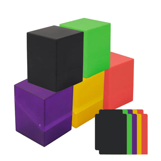 Card Storage Box for Trading Cards Holds 100+ with 1 Dividers Deck Box Secure and Durable  for YuGiOh MTG TCG and Baseball Cards