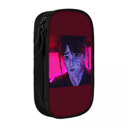 Kpop Demon Hunters Animated Kpop Films Pencil Case College Pencil Bag Students Zipper School Pencil Cases Pattern Stationery