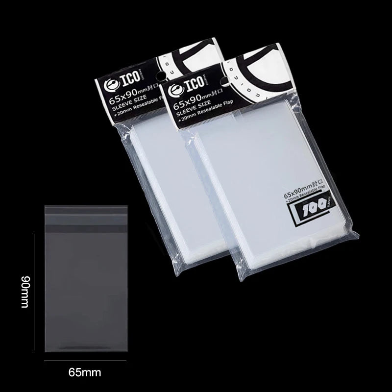 200pcs(2Packs) 65*90mm Card Sleeve Cards Protector Magic Killers of Three Kingdom Football Star Card Transparent Board Games