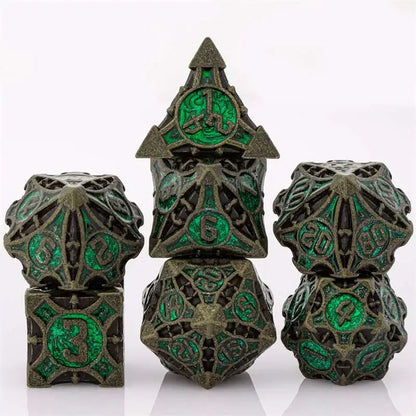 7pcs Dice Set DND Metal Dice Full Set Dice for Dungeons and Dragons Polyhedral Dice RPG Dice D&D Dice Gift
