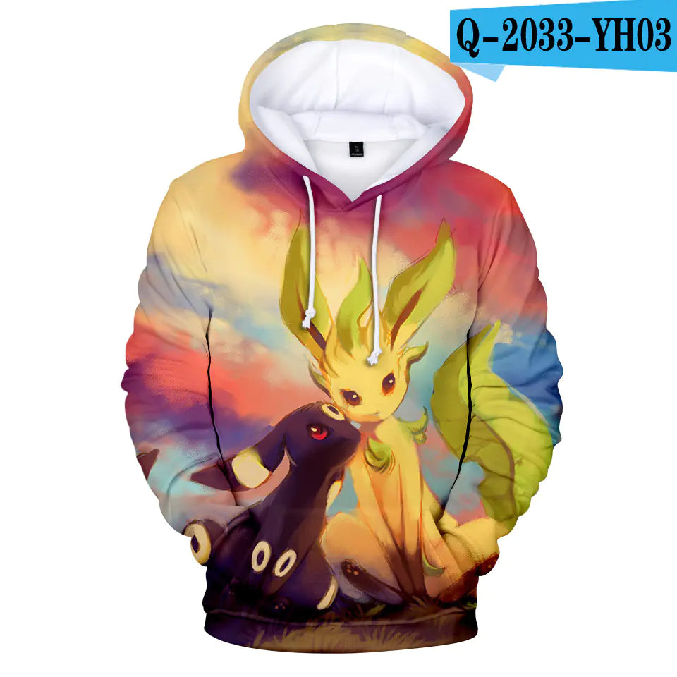 Trendy Pokemon Hoodie - 3D Unisex Hooded Sweatshirt