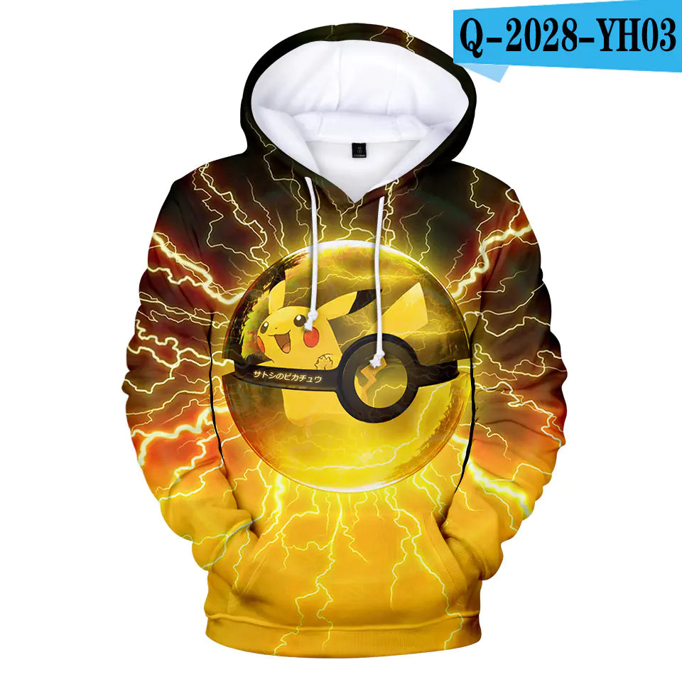 Trendy Pokemon Hoodie - 3D Unisex Hooded Sweatshirt