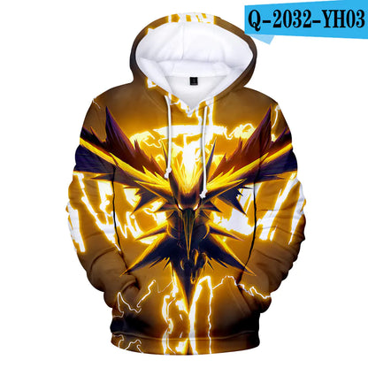 Trendy Pokemon Hoodie - 3D Unisex Hooded Sweatshirt